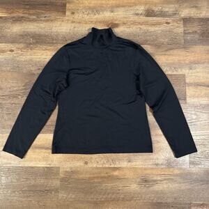 Chico's Stretchy Black Turtleneck Long Sleeve Top 1 US 8 Capsule Minimalist READ